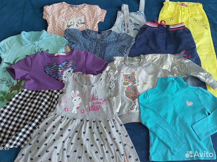 Вещи для девочки 3-4 года 104-110 пакетом