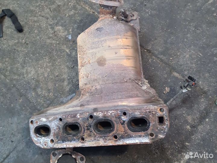 Опель корса z14xep коллектор с катализатором