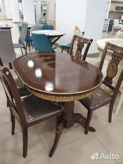 Стол обеденный Версач и стулья Версач