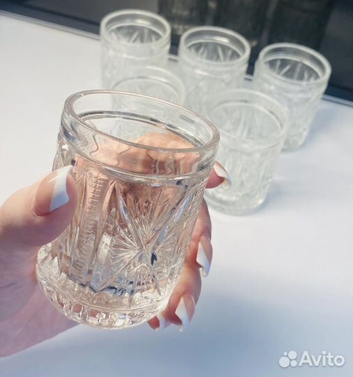 Набор хрустальных Кружек СССР 6 шт
