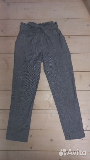 Брюки клетчатые для девочки 146