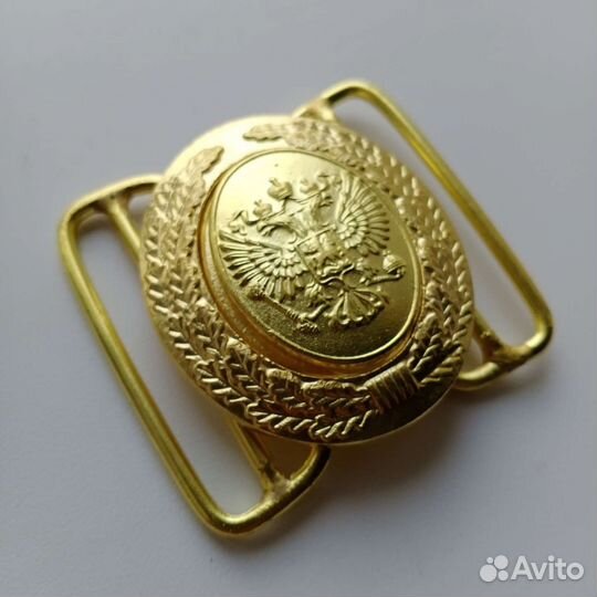 Пряжка двухсторонняя генеральская с гербом России