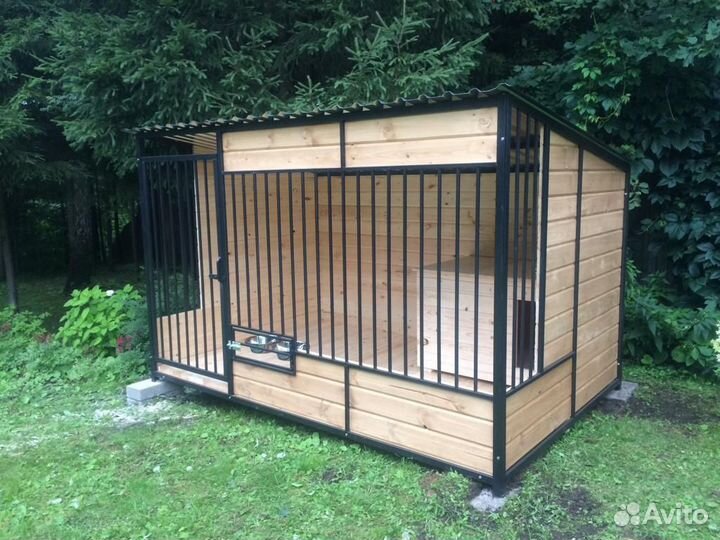 Вольер с будкой и установкой по мо