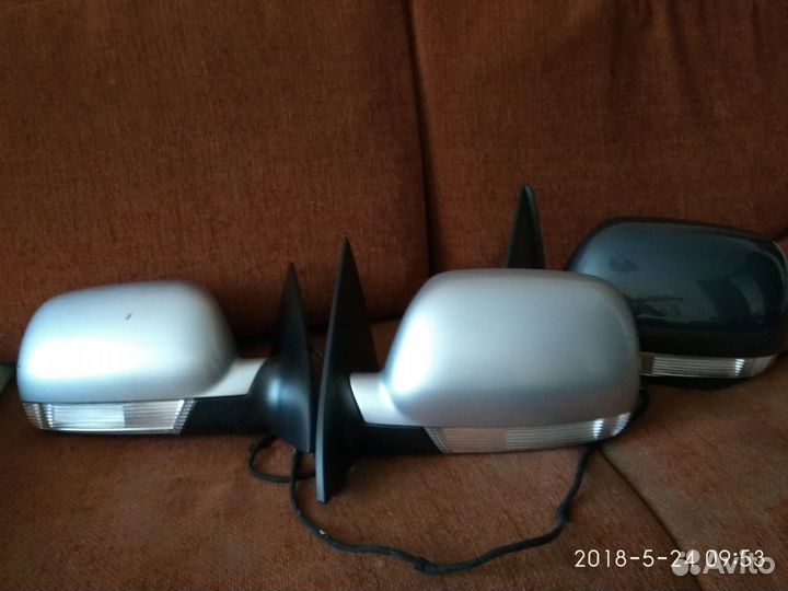 Зеркала VW Touareg 2005 серебро/серые