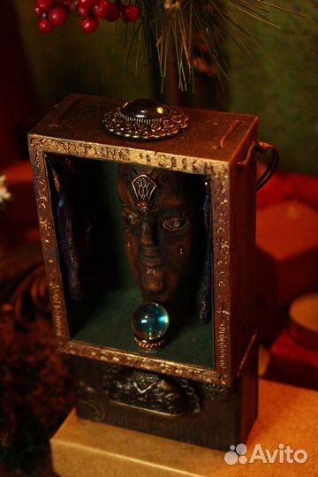 Кукла из дерева ручной работы, коллекционная