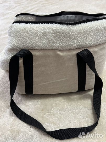 Сумка переноска для животных мягкая с мехом