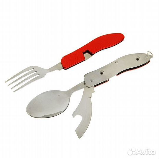 Набор туриста 3в1 (нож, вилка, ложка) складной