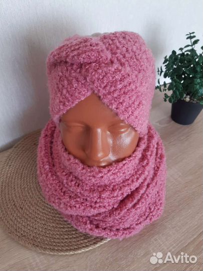 Повязка, шарф, снуд, осенний комплект