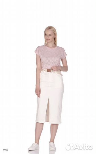 Юбка джинсовая с поясом ostin S