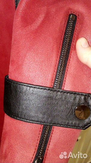 Дубленка женская натуральная 44 красная