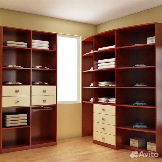 Гардеробная система с перегородкой под заказ