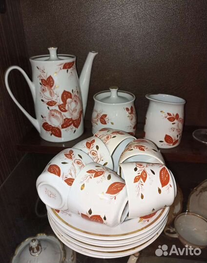 Кофейный сервиз фарфоровый