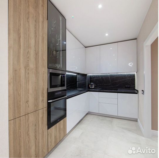 Кухня угловая глянцевая