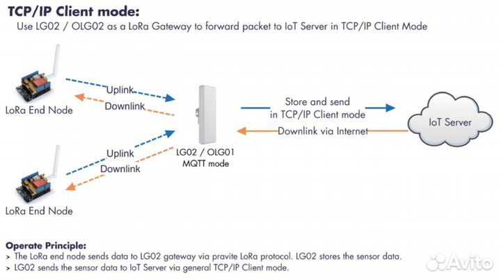 Двухканальный шлюз LoRa IoT wifi Dragino LG02