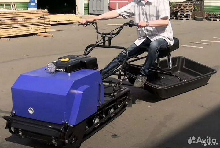 Мотобуксировщик Лидер с седельным модулем 15 л.с