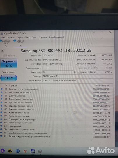 Ssd samsung 980 Pro 2tb