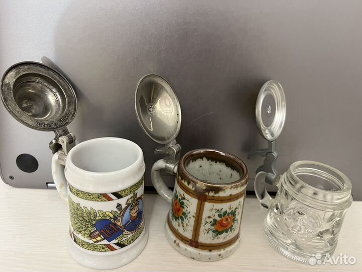 Пивная кружка с крышкой миниатюра