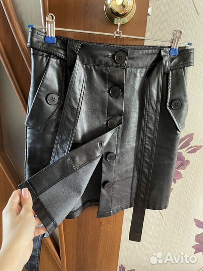 Кожаная юбка