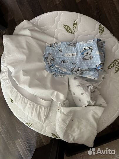 Детский матрас в круглую кроватку