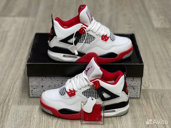 Кроссовки Air Jordan 4 Fire Red (36-45)