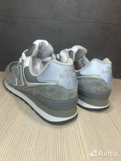 Кроссовки new balance 574 grey замш сетка 41-46