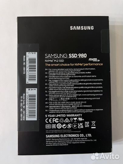 Жесткий диск SSD диск samsung M.2 980 1000 Гб