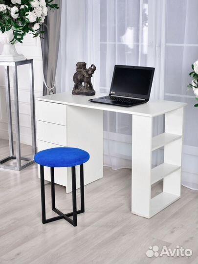 Стол письменный, Domenico, Белый 75х110х50 см