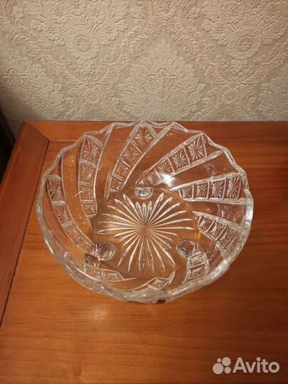 Ваза для фруктов хрусталь Bohemia