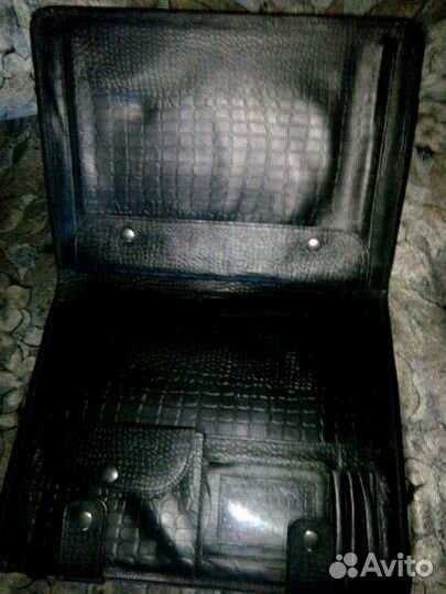 Папка кожаная для деловых бумаг,винтажная