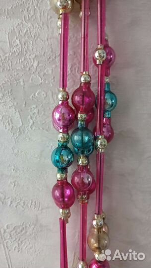 Стеклянные бусы на ёлку, СССР