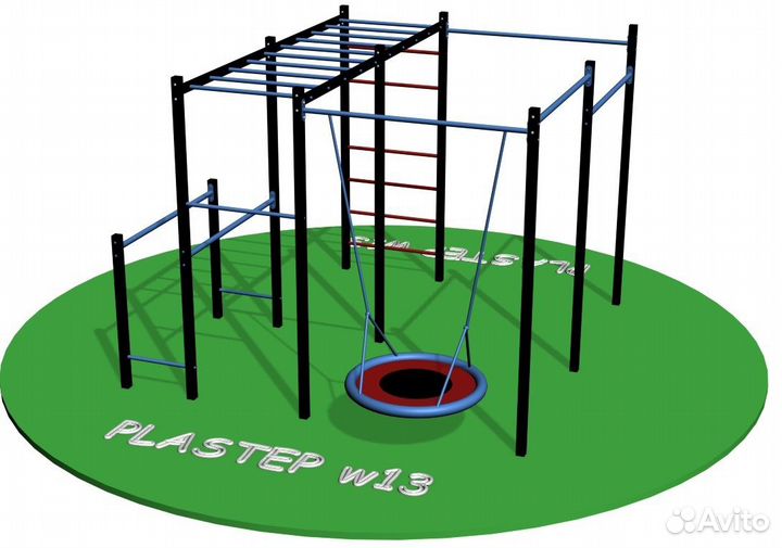 Воркаут площадка турник брусья усиленная