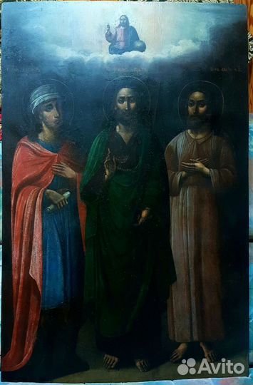 Большая Храмовая икона Иоанна Предтечи. 19 век