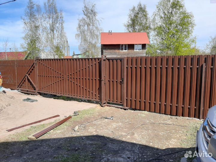 Ворота с автоматикой Алютех