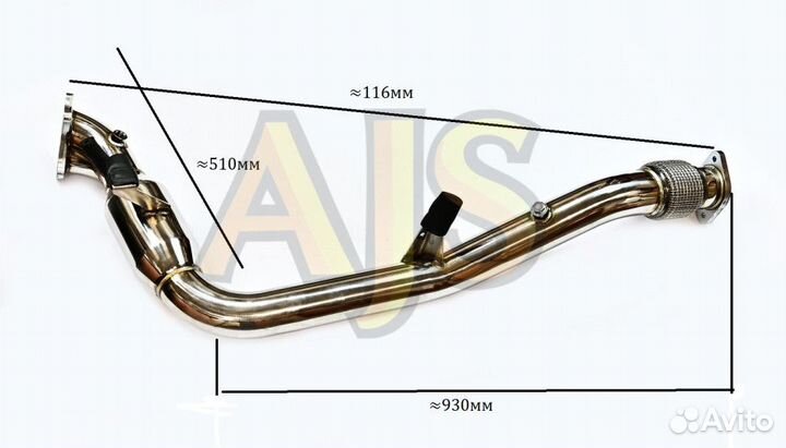 Даунпайп Subaru Legacy BL, BP твинскролл HKS Style