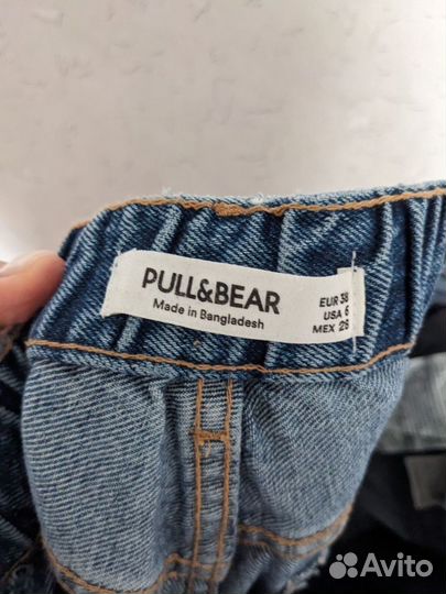 Джинсы pull and bear mom 38