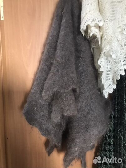 Шаль пуховая, паутинка, шерстяная