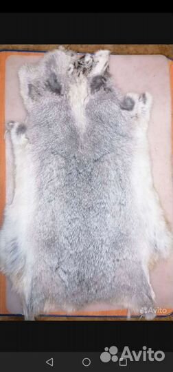 Шкурка кролика выделанная