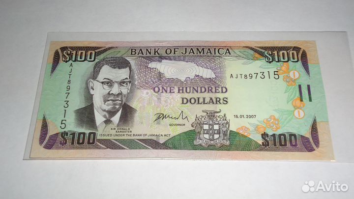 Ямайка, 100 долл., 2007 г., Unc