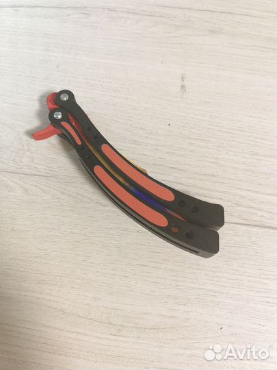 Деревянный нож бабочка Мраморный Градиент