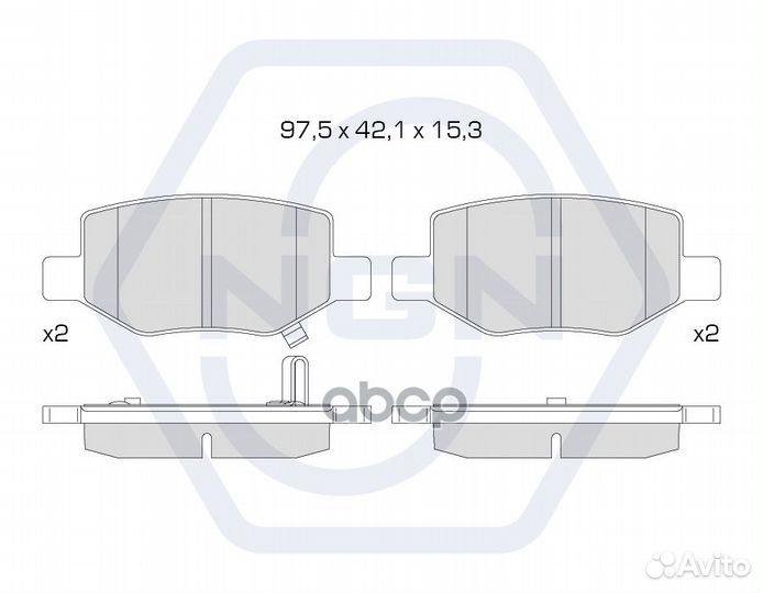 Колодки тормозные дисковые керамические зад