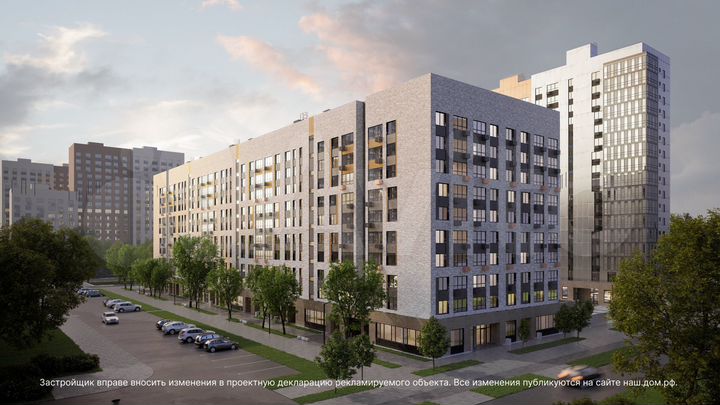 2-к. квартира, 63 м², 7/17 эт.