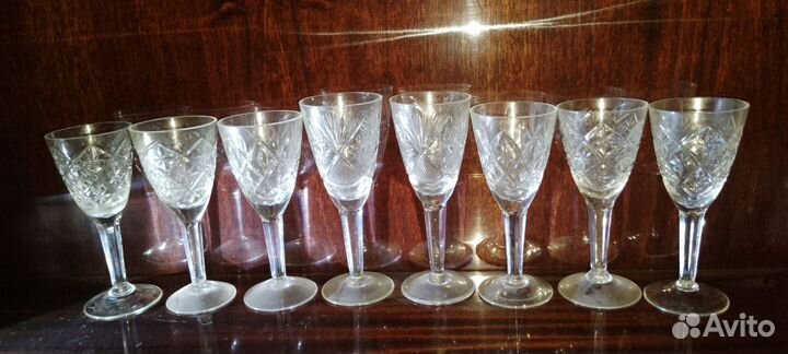 Хрустальные рюмки на ножке СССР