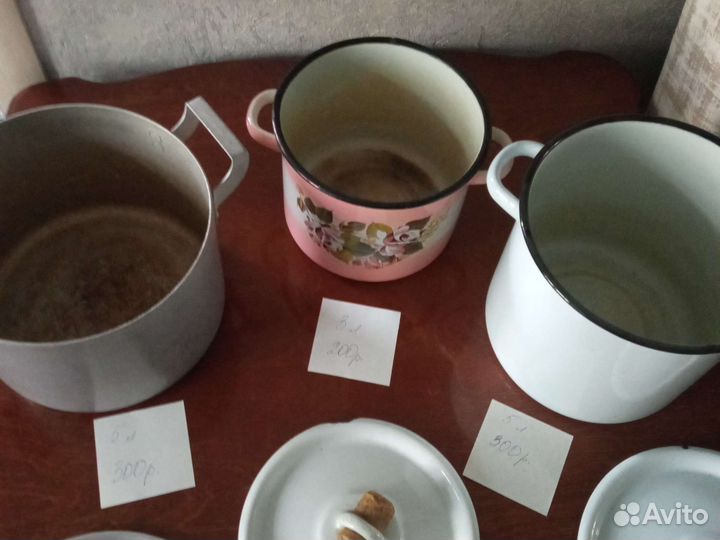 Кастрюля алюминиевая и эмалированные