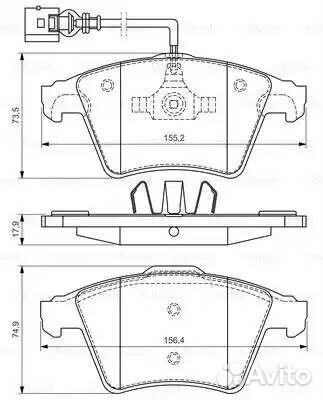 Колодки тормозные дисковые перед LCV