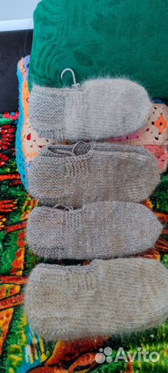 Носки шерстяные ручной вязки