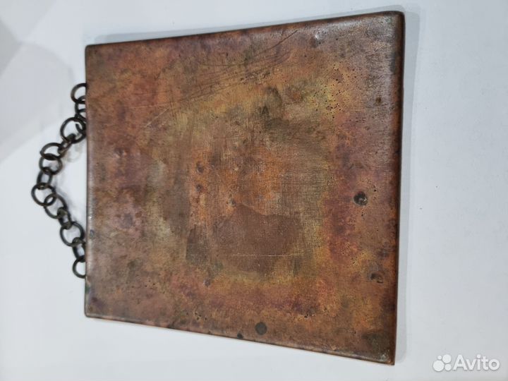 СССР.Декоративное настенное панно Церковь, медь