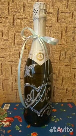 Фужеры для шампанского с ручной росписью набор