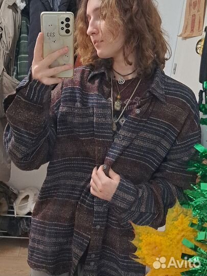 Рубашка оверсайз винтажная гоблинкор, гранж