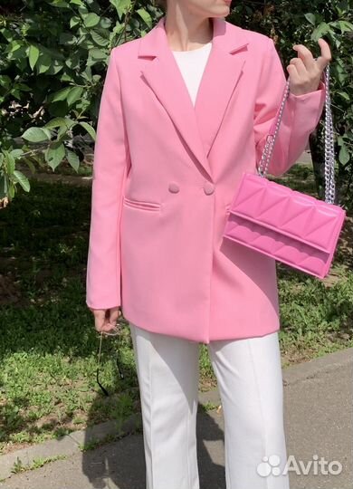 Розовый пиджак lime женский