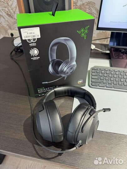Игровые наушники Razer Kraken V3 X проводные USB